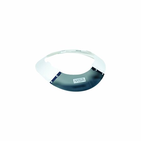 MSA SAFETY MSA 697290 Sun Shield, Polyurethane, Gray/White, Smoke Tint, For: Standard V-Gard Cap 501